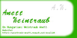 anett weintraub business card